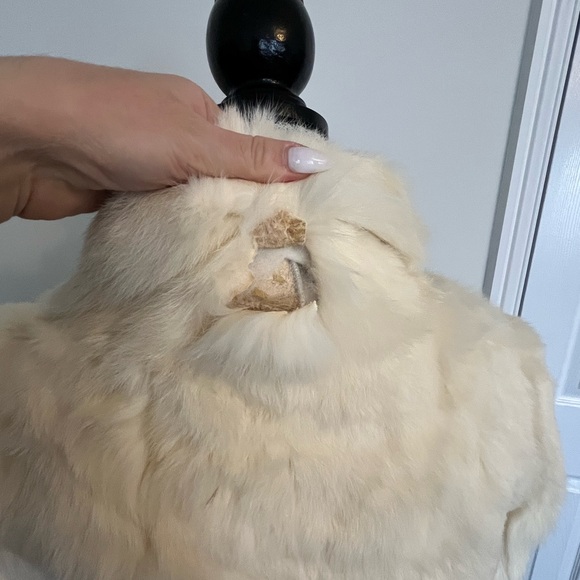 Cream white Rabbit Fur Women's Jacket - Picture 8 of 11